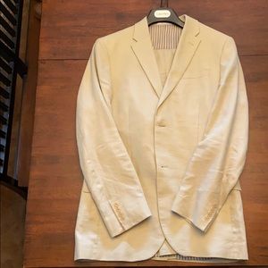 Calvin Klein khaki linen suit